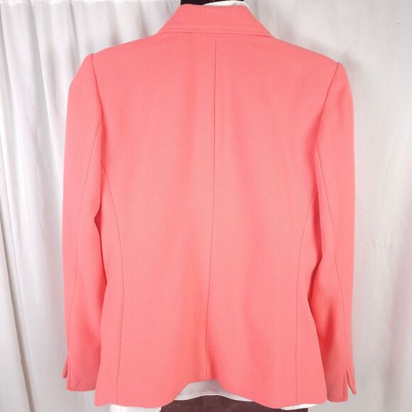 VTG Requirements Women SZ 14 Pink Polyester Rayon 4-Button Front Blazer Jacket - Picture 2 of 6